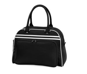 Bag Base BG075 - Stylizowana vintage torba na kręgle Czarno/biały
