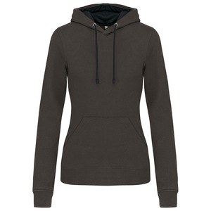 Kariban K465 - Ladies’ contrast hooded sweatshirt