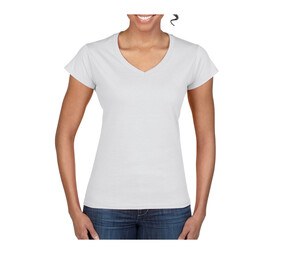 Gildan GN647 - Damska koszulka z dekoltem w szpic 100% bawełny