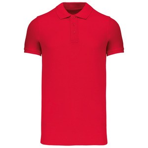 Kariban K209 - Męska organiczna koszulka polo z krótkim rękawem Czerwony
