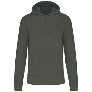 Kariban K4027 - Men's eco-friendly hooded sweatshirt Ciemne Khaki