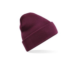 BEECHFIELD BF045R - RECYCLED ORIGINAL CUFFED BEANIE Burgundowy