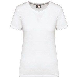 WK. Designed To Work WK307 - Ladies antibacterial short sleeved t-shirt Biały